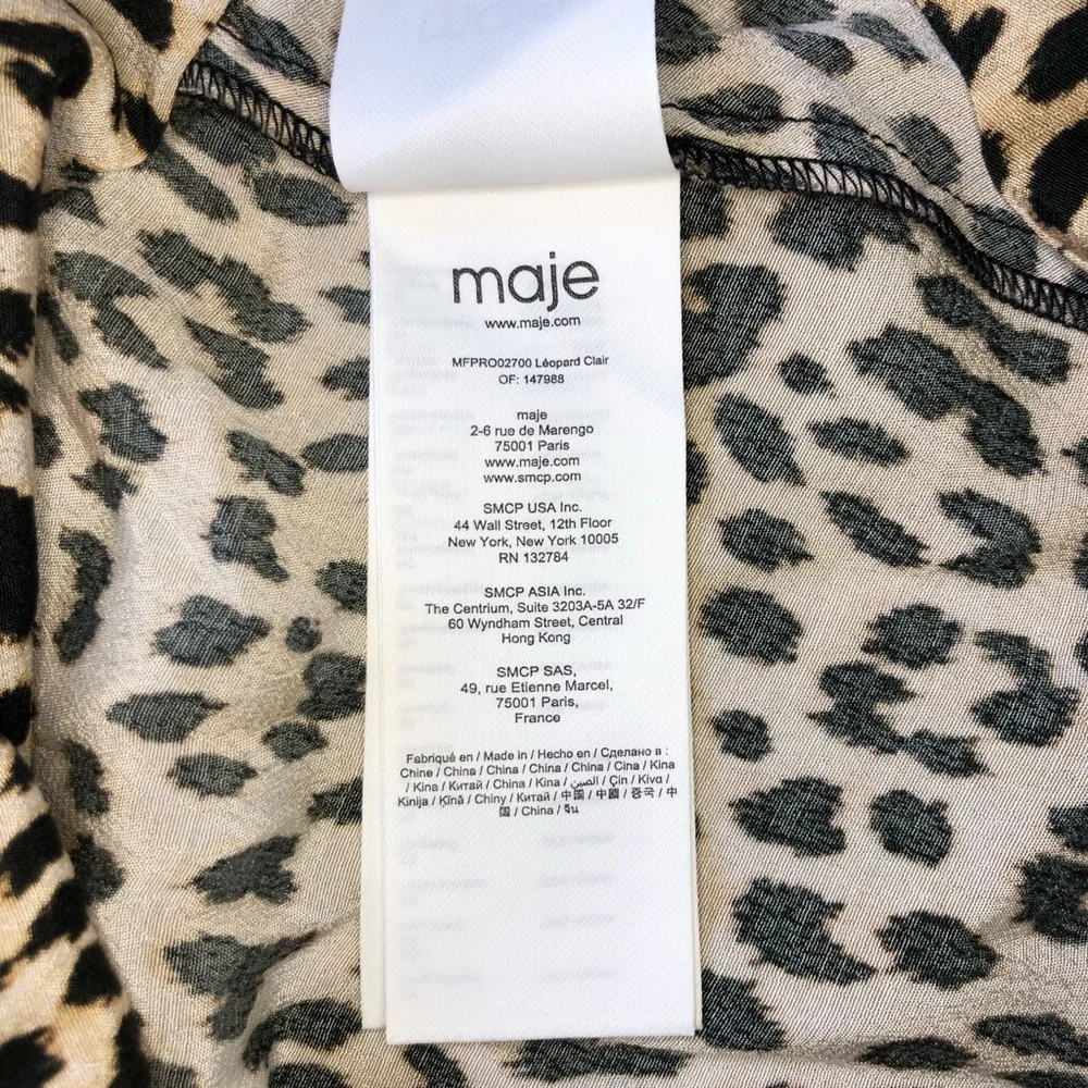 Maje Ricata Ruffled Leopard-Print Dress - Picture 12 of 15